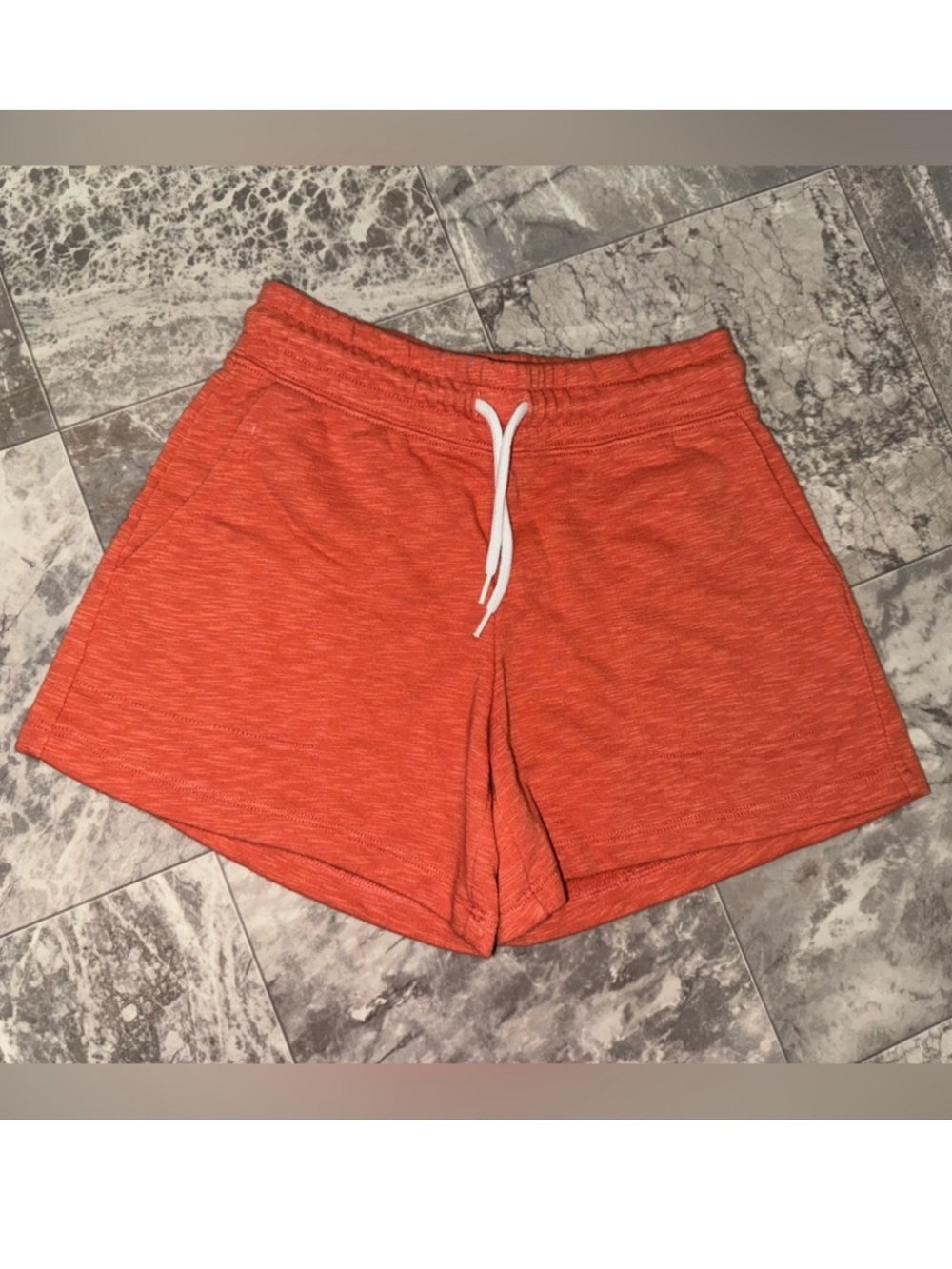 Old Navy Girls Orange Pull-On Shorts Size S 6/7 Drawstring
